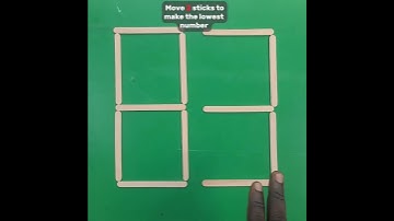 Move 2 sticks to make the lowest number #viral #viralvideo #fypシ #puzzle #video #maths #subcribe