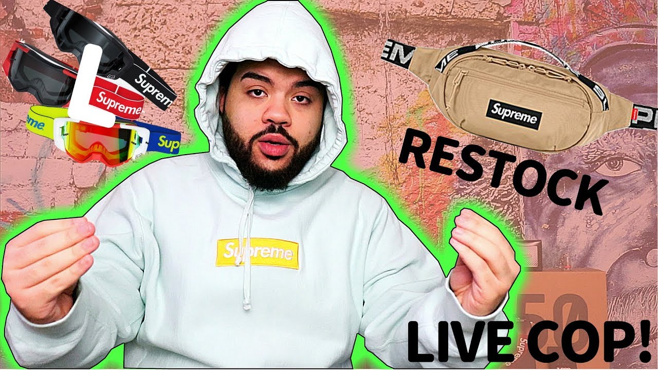 SUPREME SS18 WEEK 12 LIVE COP! FOX RACING L & BAG RESTOCK (MANUAL CHECKOUT)