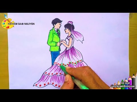 Vẽ Cô Dâu Và Chú Rể/How To Draw Bride And Groom - Youtube