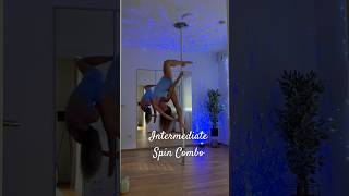 Intermediate spin combo pole dance! #pole #polesport #instructor #intermediatepole