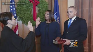 Letitia James Sworn In As New York Attorney General
