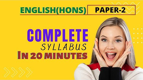 Munger University Paper 2 Complete Objective| English Hons| BA Part 1 @LiteratureMagic