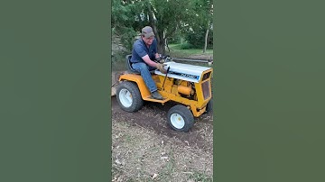 Tilling the garden with a Cub Cadet 127