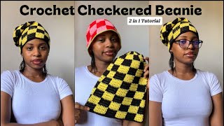 Full 2-IN-1 Crochet Checkered Beanie Tutorial || Slouchy + Regular Hat  News