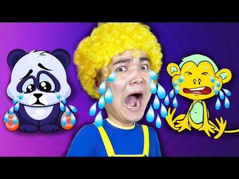 Everybody Cries Song - Lion, Giraffe, Monkey, Bunny, Tiger, Elephant,  Hippo Crying Kids Songs