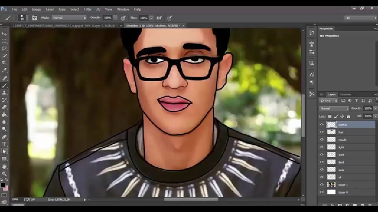 Cartoon Yourself In Photoshop Cs6 Speed Art Youtube