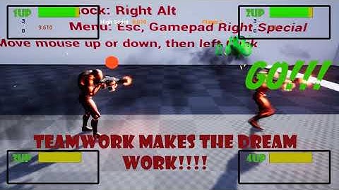 Beat Em Up Shooter Cooperative Swinging Climbing Template Preview UE4