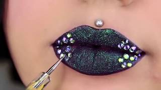 20 টি লিপস্টিক টিউটোরিয়াল, লিপ মেকাপ।Top Lipstick Tutorial compilation. Amazing lip art. DIY lips screenshot 4