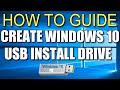 How To Make a Windows 10 USB Install Drive FREE! NO ADS OR COMMERICIALS!