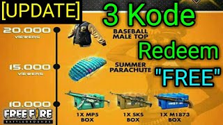 "FREE" 3 Kode Redeem Free Fire Indonesia || FREE FIRE BATTLEGROUNDS INDONESIA screenshot 3