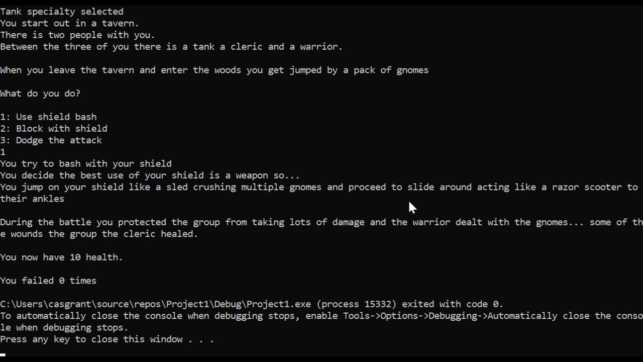 C++ RPG game - YouTube