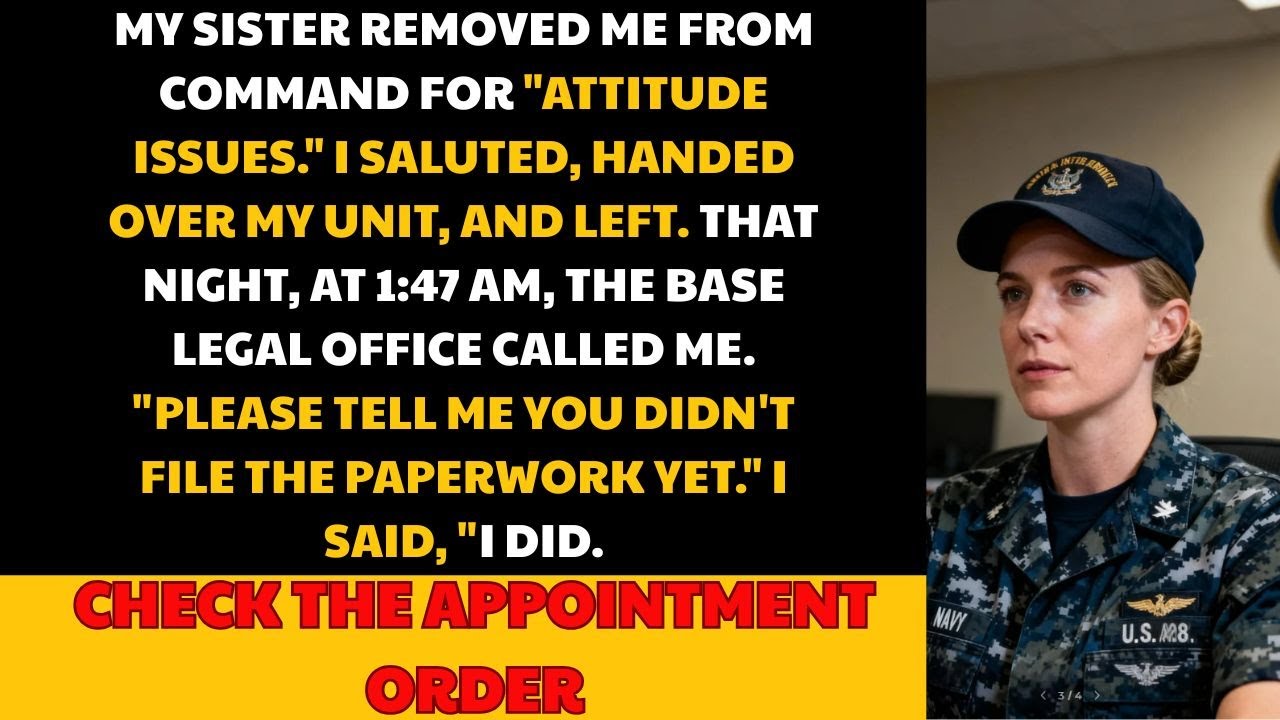 My Sister Removed Me from Command for ‘Attitude Issues’ — One Clause Made Their Legal Team Freak Out