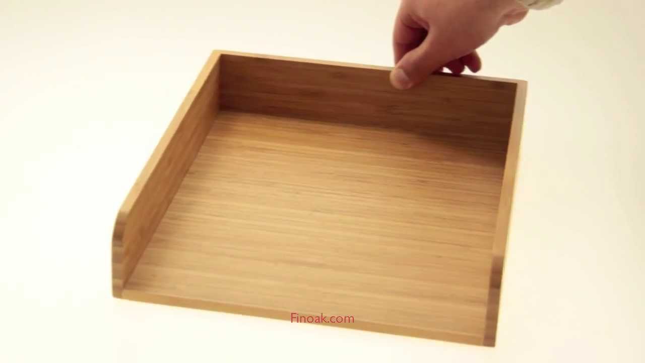 1068 Bamboo Document Letter Rack, Paper Tray - YouTube