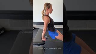 Triceps Dips w/ 3-Count Isometric Hold