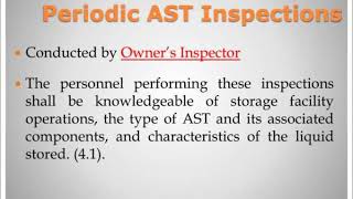 integrity testing of aboveground storage tanks