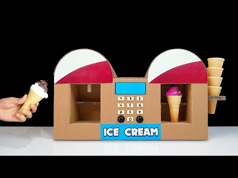 DIY How to Make Double Ice Cream Machine from Cardboard at Home
