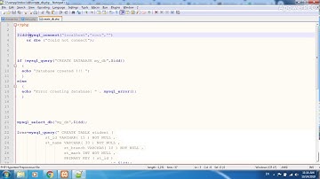 Php code to Create MySQL Database شرح Arabic