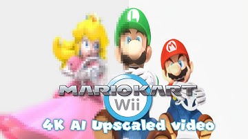 Mario Kart Wii title video AI upscaled to 4K