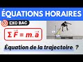 ÉQUATIONS HORAIRES Du Mouvement Exercice BAC Physique Terminale Spécialité ÉQUATIONS HORAIRES Du Mouvement Exercice BAC Physique Terminale Spécialité