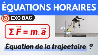 ÉQUATIONS HORAIRES du mouvement 🎯 Exercice BAC | Physique Terminale spécialité