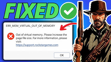 Fix RDR2 Out Of Virtual Memory Error - Full Guide 2025