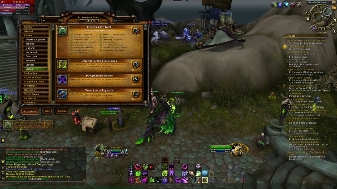 WoW: Legion 7.2 - Warlock 7.2 part 30 Breaching the tomb + class mount start - 1080p 60fps - no com