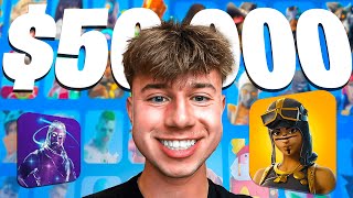 MY $50,000 FORTNITE LOCKER TOUR (RARE OG SKINS)