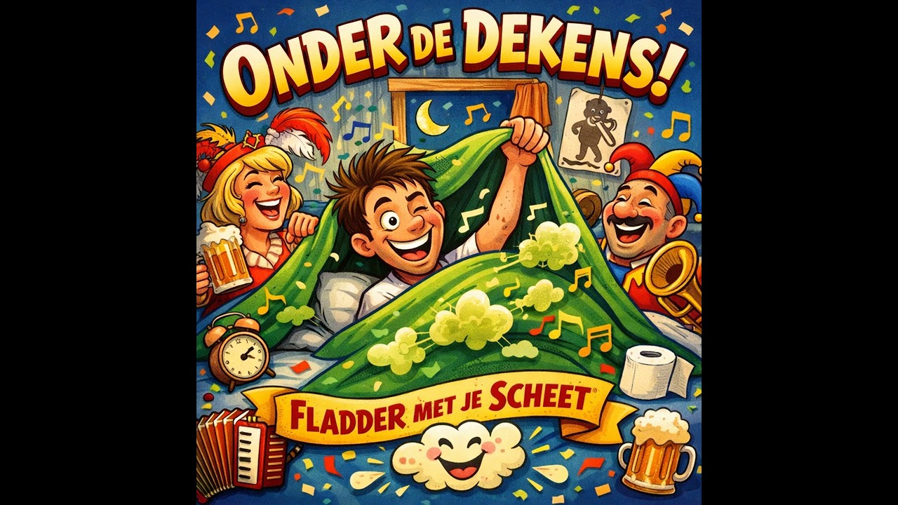 Onder de Dekens!  Hilarisch Nederlands Carnaval Lied – Fladder Met Je Scheet!