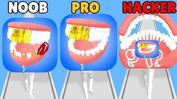 NOOB vs PRO vs HACKER in Tooth Man IOS Game - Strawberry Android iOS Gameplays Channel