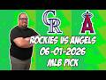 Colorado Rockies vs Los Angeles Angels 6/1/26 MLB Pick & Prediction | MLB Betting Tips