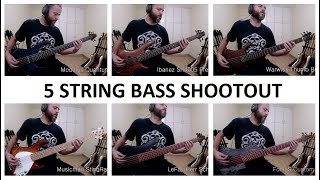 5 string Comparison: Modulus vs Ibanez vs Warwick vs Sting Ray vs LeFay