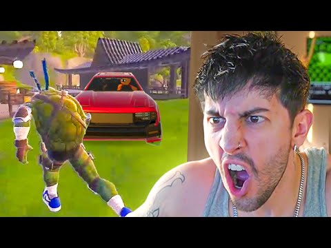 juego FORTNITE pero el video termina si me pisa un auto 🚗