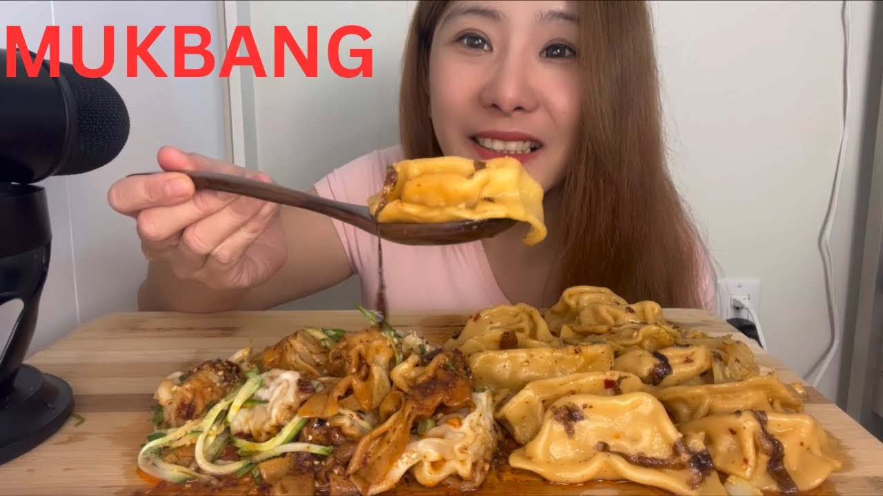 🌶️BEST Spicy Chili Oil Wonton MUKBANG 🔥🔥 Sichuan Hot& Sour dumplings 🥟💯🥳🥳😘 YouTube