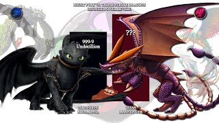 Night Fury Vs. Triple Stryke Dragons Infinite Power Levels Httyd Dragons Rise Of Berk