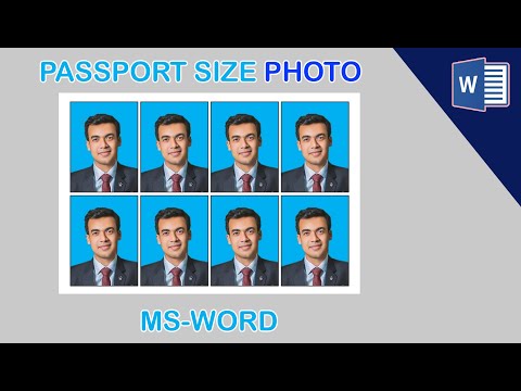 How to Create Passport Size Photo in Ms-Word Tamil || Naveen Kumar
