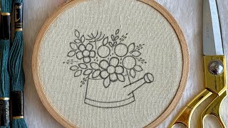 DIY Very Easy Hand Embroidery Flower Design With Free Pattern❣️Embroidery Tutorial For Beginners