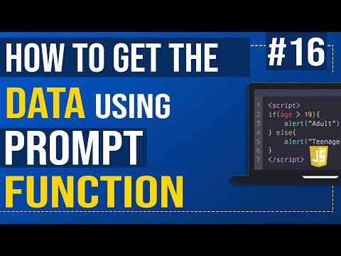#16 How to get the data using prompt function | Using prompt function in JavaScript