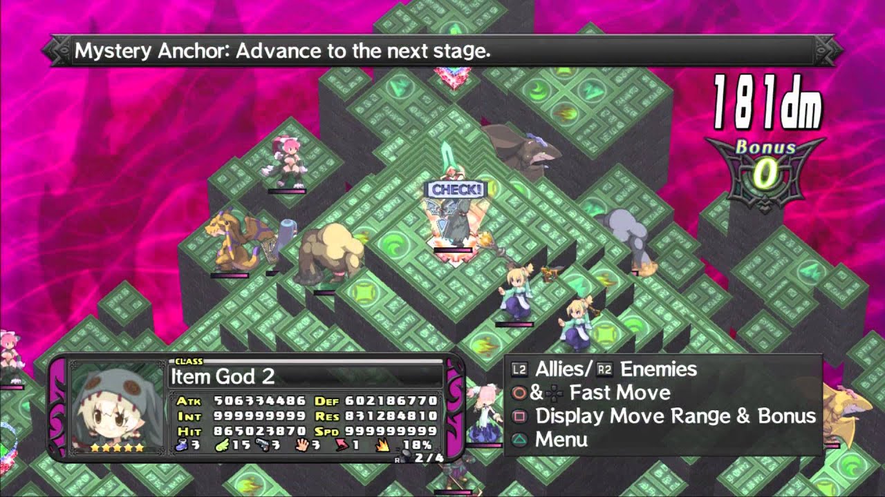 Disgaea D2: Level 999 Items in Rasetsu Mode