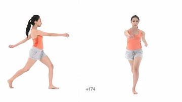 Walk Long Stride: Young Adult Female: Slow Motion - Animation Reference Body Mechanics