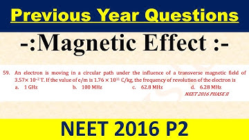 An electron is moving in a circular path under the influence of a transverse magnetic field of