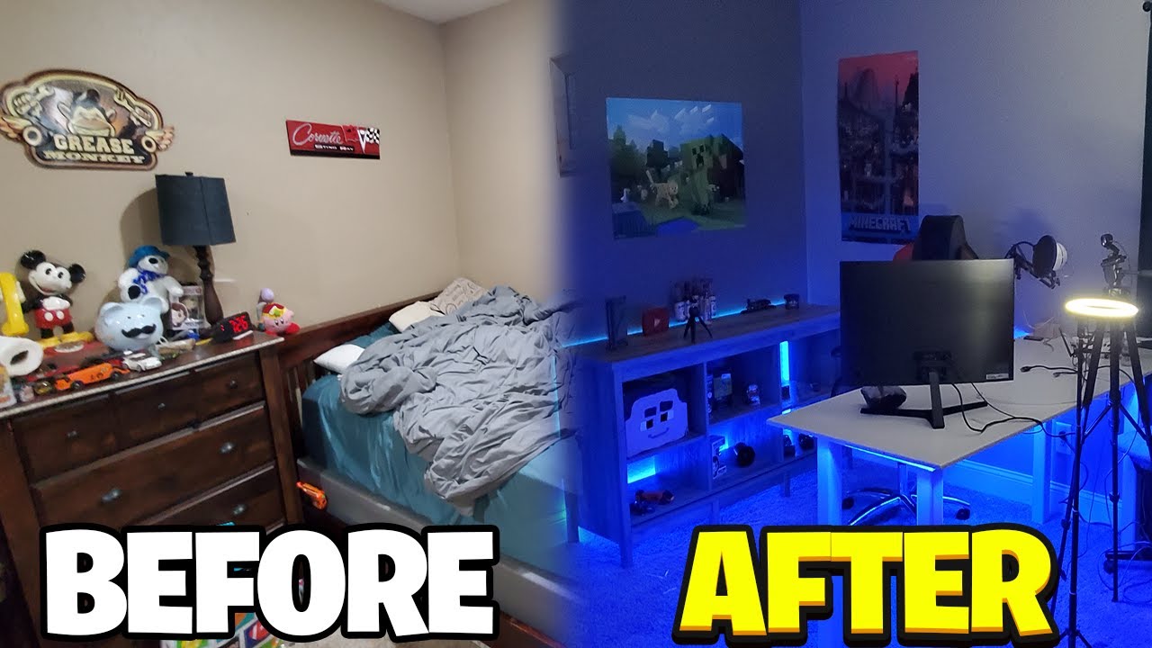 Transforming My Room Into a Gaming Room - YouTube
