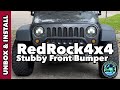 Installing a RedRock4x4 Attack Stubby Front Winch Bumper on a 2016 Jeep Wrangler JK