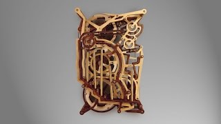 Kinestrata - A Mechanical Wooden Marble Machine