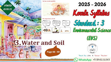 Class 3 EVS Unit 3 Water and Soil  (Page 48 - 49) @GeneralEduOnline