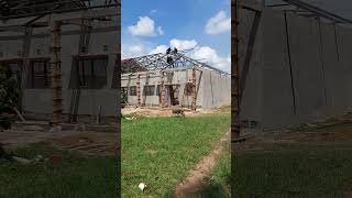 pemasangan rangka atap besi CNP#shorts