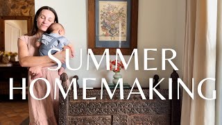 Summer Homemaking & THRIFT HAUL + new rhythms with a newborn