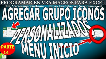 359 ❤️ Como AGREGAR GRUPO y Botones a 🔥 PESTAÑA Inicio del MENU o RIBBON de EXCEL