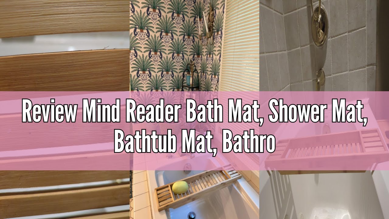 Review Mind Reader Bath Mat, Shower Mat, Bathtub Mat, Bathroom Accessory, Wood, Rayon from Bamboo, 2