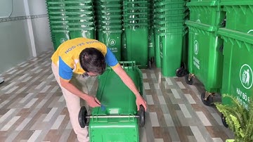 Hướng dẫn gắn bánh xe thùng rác nhựa 240 lít (phụ tùng thùng rác)