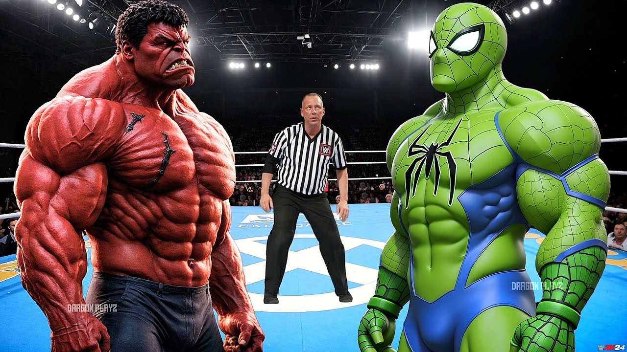 RED HULK VS GREEN SPIDER-MAN - EPIC BATTLE